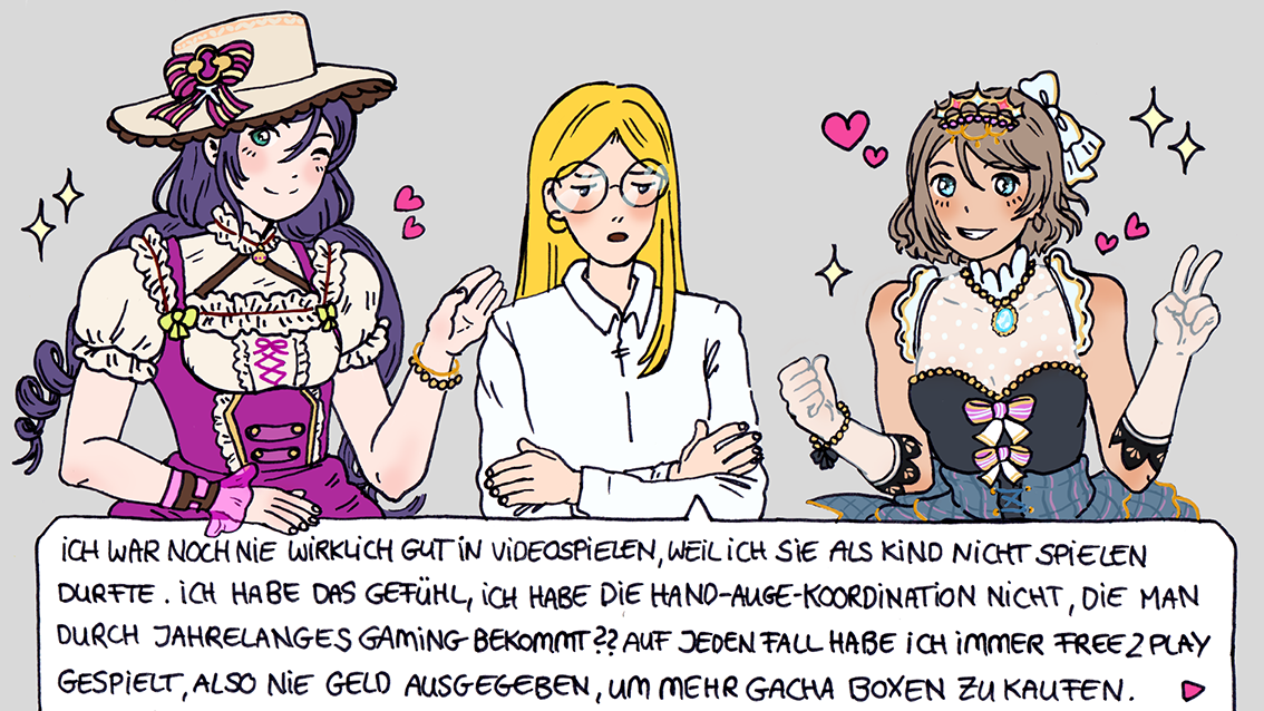 Playing "Love Live: School Idol Festival"