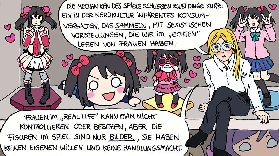 Playing "Love Live: School Idol Festival"
