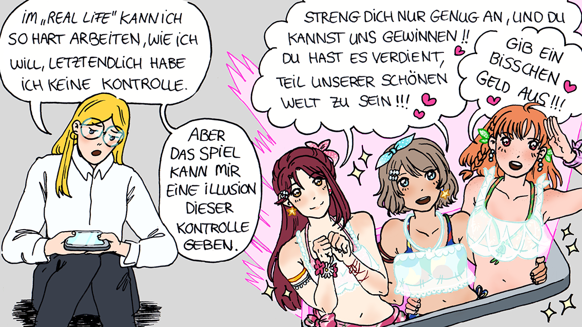 Playing "Love Live: School Idol Festival"